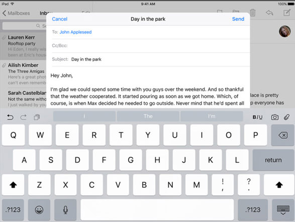 Layout keyboard iOS 9