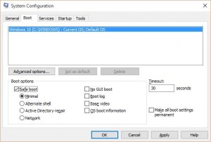 cara masuk safe mode windows 10