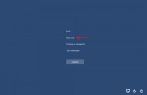 cara log out windows 10