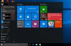 sign out windows 10