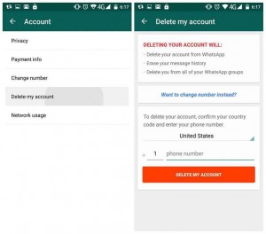 Menghapus Akun Whatsapp