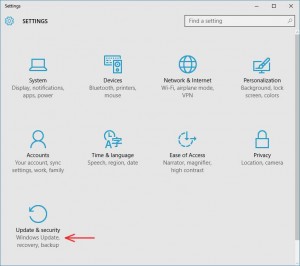 windows 10 update-and-security