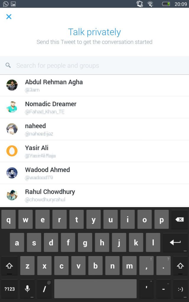 cari nama teman twitter