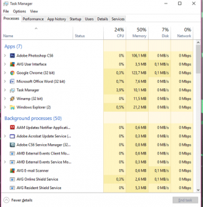 task manager, windows