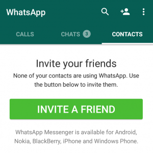 Cara Menggunakan Whatsapp, menambah Kontak