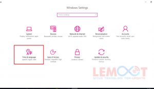 setting waktu dan bahasa untuk cortana windows 10