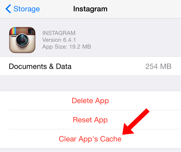 Hapus Cache Instagram