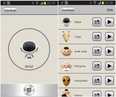 Aplikasi Voice Changer (Androbaby)