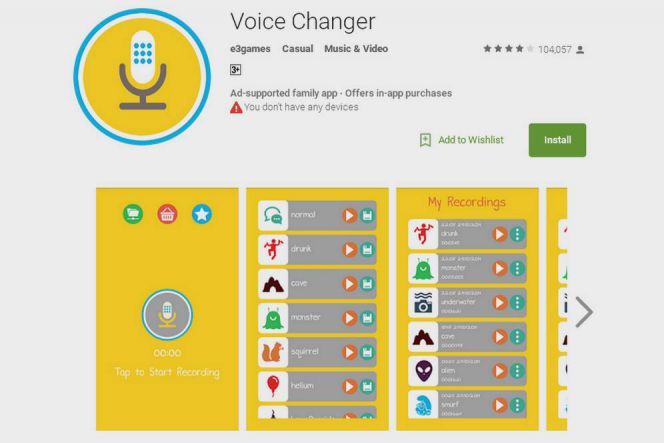Aplikasi Voice Changer (e3games)