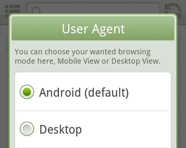 Aturlah User Agent