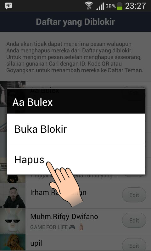Cara Mudah Menghapus Kontak di LINE