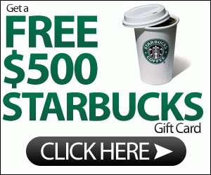 $500 Starbucks Gift Card