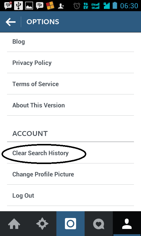 Hapus Sejarah Pencarian (Search History)