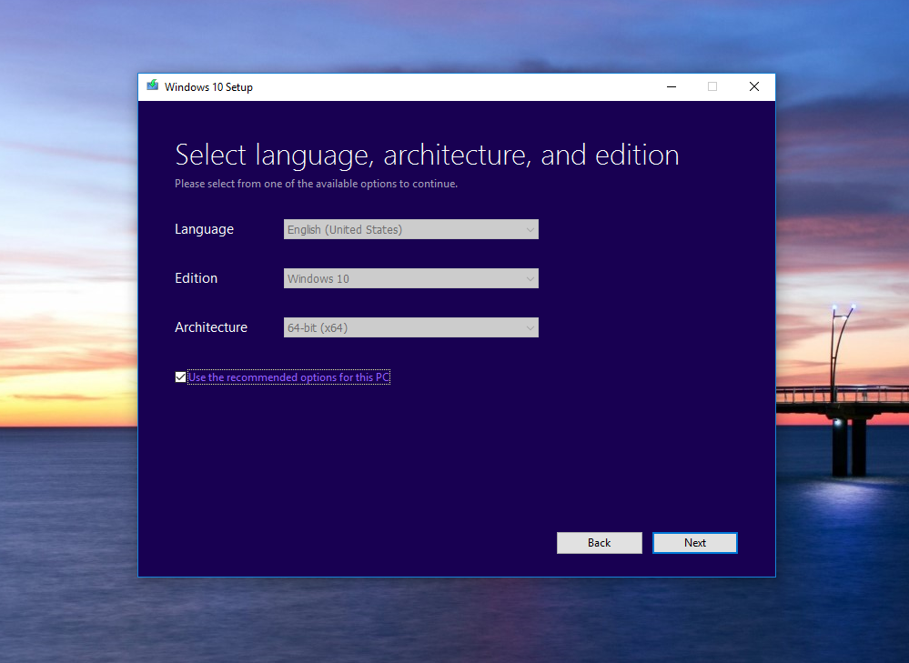 Menggunakan Media Creation Tool
