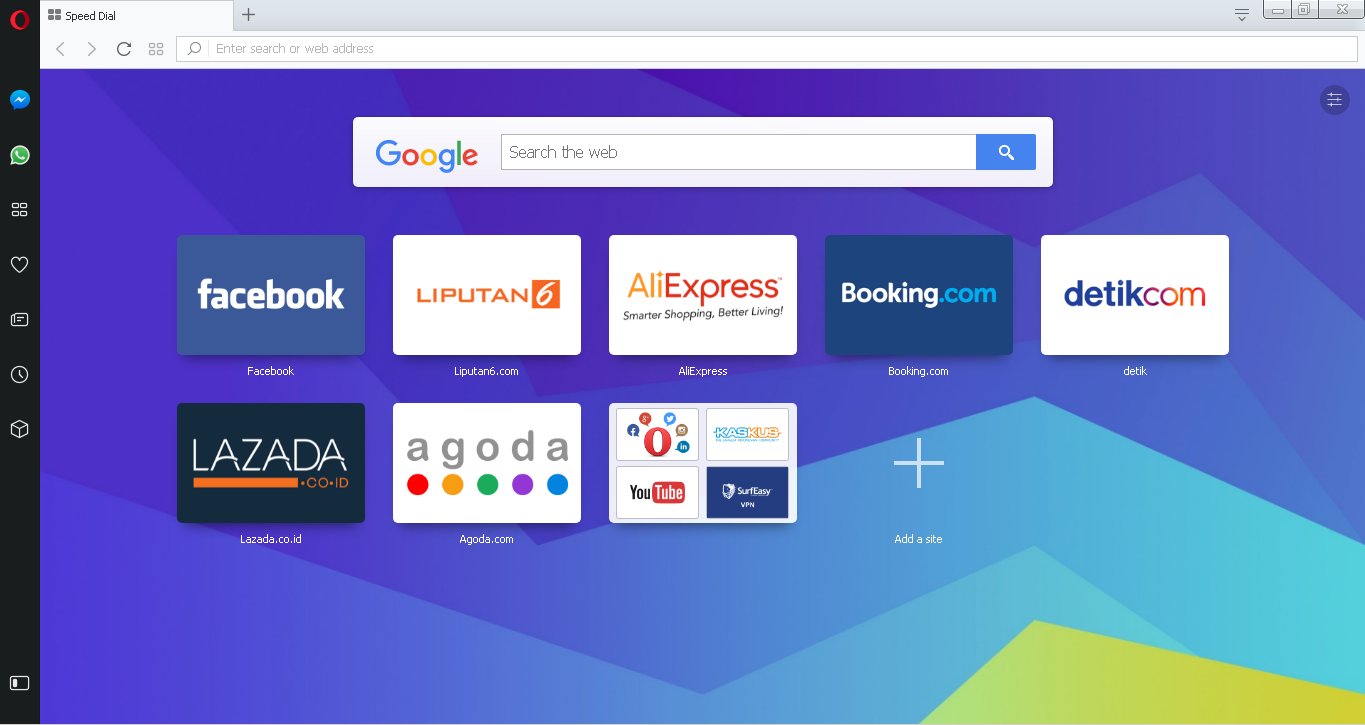 Menggunakan Browser Opera