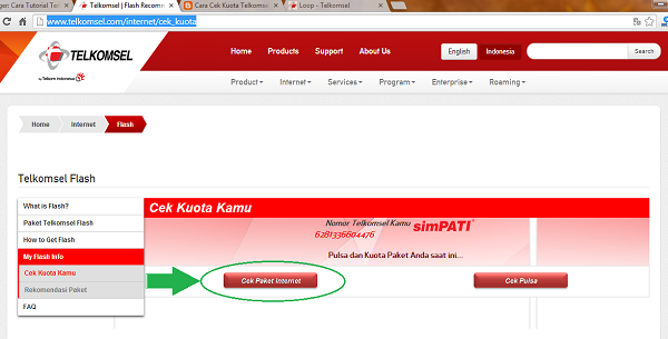 Cek Sisa Kuota Internet Telkomsel Via Situs Resmi