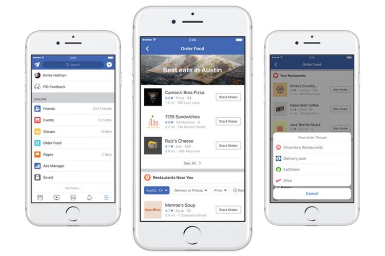 Kini Pesan Makanan Bisa Langsung Dari Facebook
