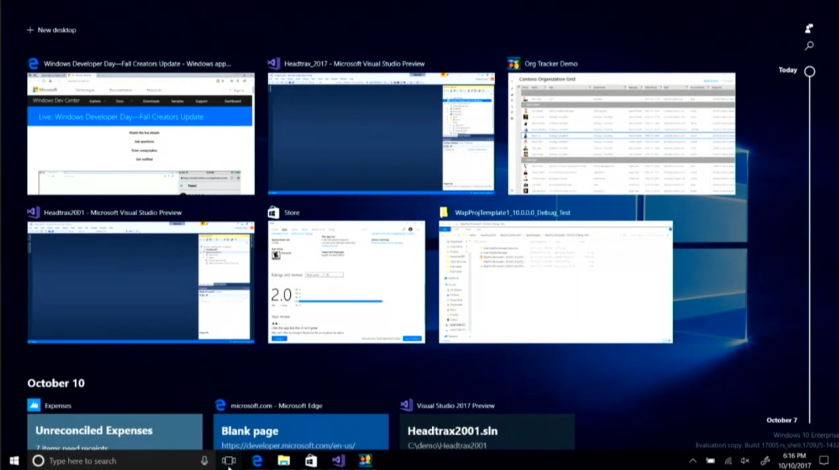 Kini Fitur “Timeline” Windows 10 Sudah Bisa Dicoba Para Anggota Insider