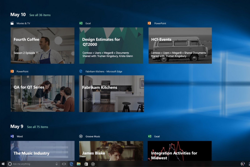 Kini Fitur “Timeline” Windows 10 Sudah Bisa Dicoba Para Anggota Insider