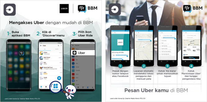 Kini Pengguna BBM Bisa Dapatkan Akses Uber Di Aplikasi Messenger