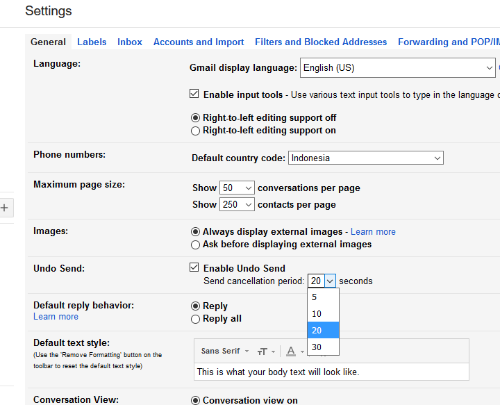 gmail batal