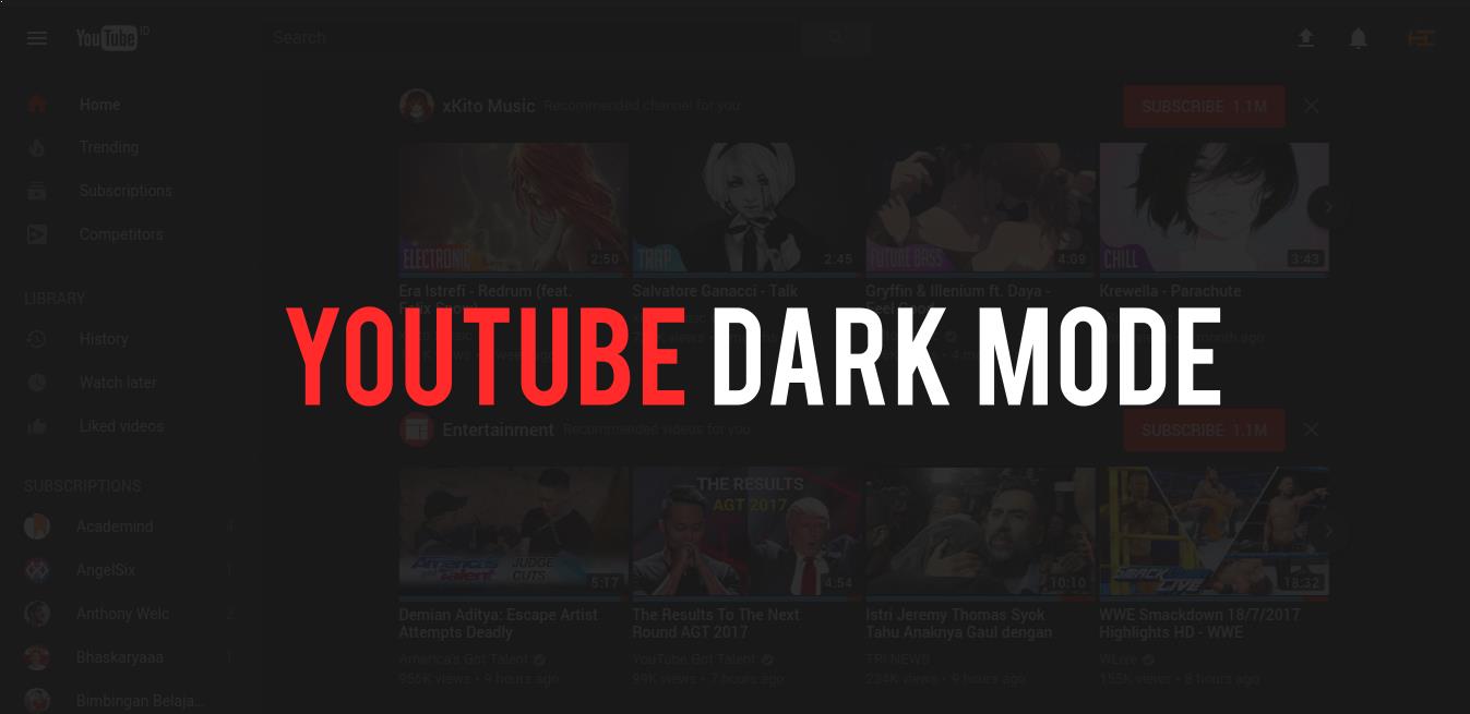 Cara Mudah Mengaktifkan Mode Malam Youtube
