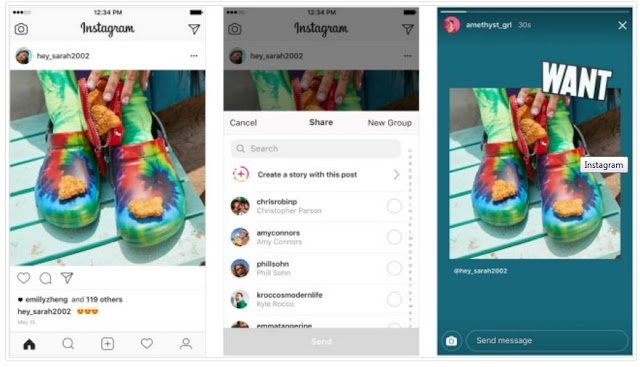 Kini Pengguna Instagram Bisa Membagikan Postingan Ke Stories