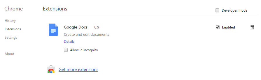 Menghilangkan extensions Chrome yang tidak dibutuhkan