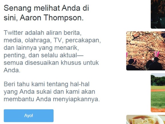 Mulai mengkonfigurasi akun Twitter