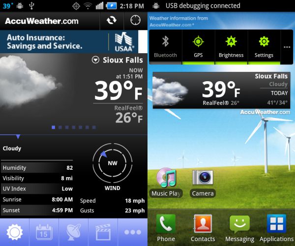 Accuweather via phonetipz.com