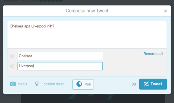 Cara membuat polling di twitter