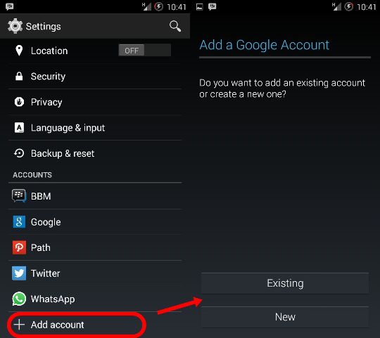 Menambah Akun Google Baru