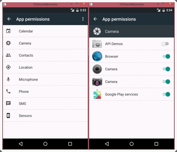 App Info dan Permissions via Hongkiat.com