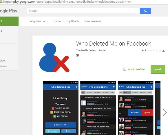 Who Deleted Me ada di Google Play Store