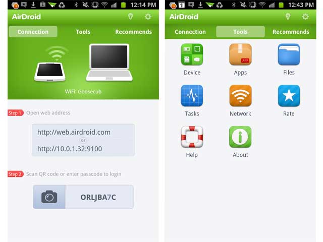 Kirim file dari android ke PC dengan AirDroid