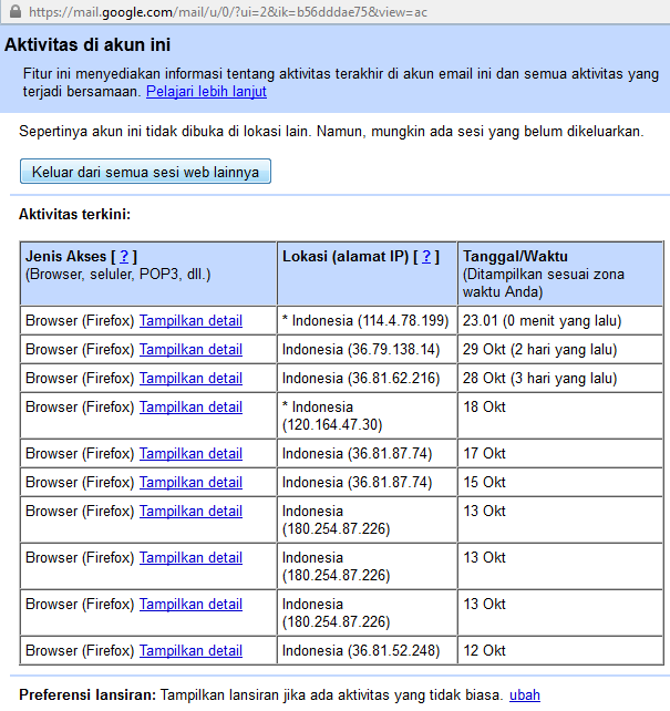 cara logout gmail dari komputer lain