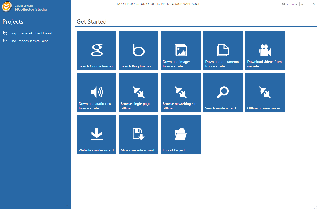 Menu pilihan NCollector