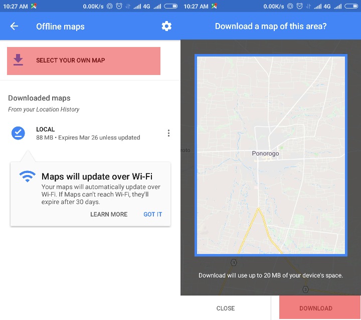 cara mudah download offline maps