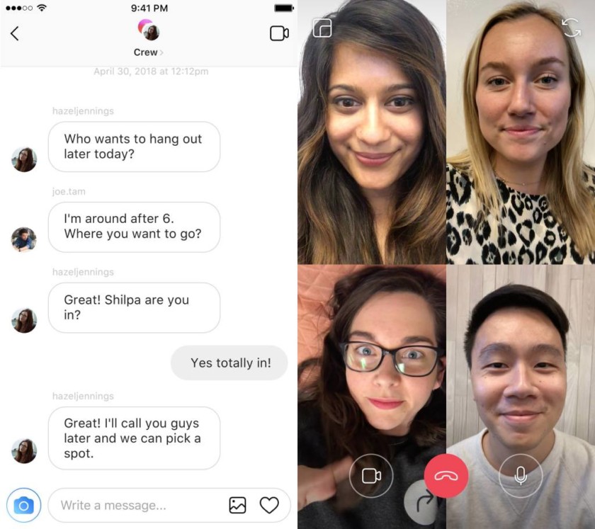 cara memulai video chat instagram