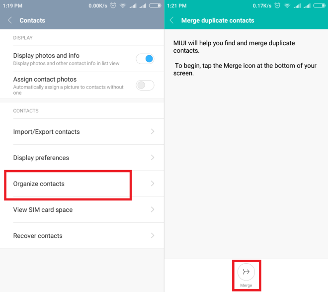 cara menghapus duplikat kontak xiaomi