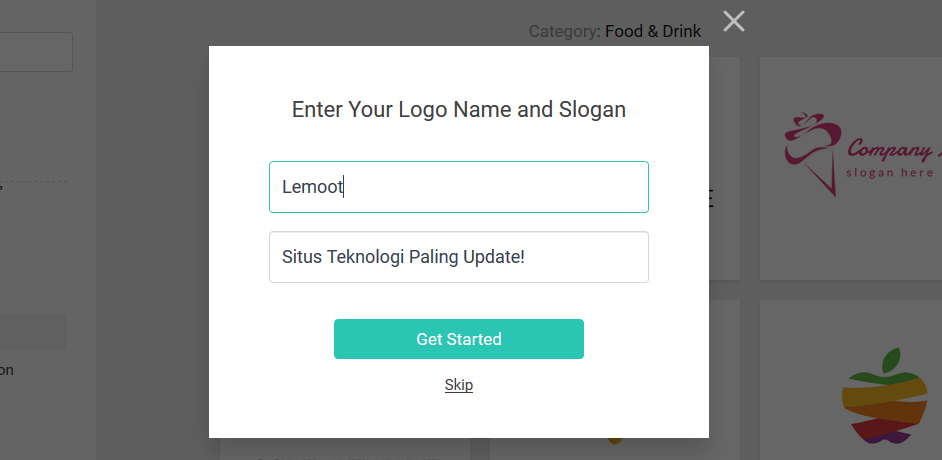 designevo buat logo